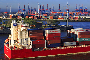 Container ship, Hamburg, Germany, Europe