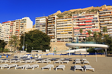 Postiguet Beach, Alicante City, Costa Blanca, Spain, Europe