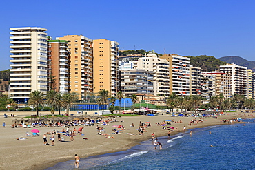 Malagueta Beach, Malaga City, Andalusia, Spain, Europe