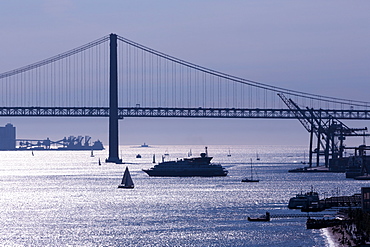 25th April Bridge, Lisbon, Portugal, Europe