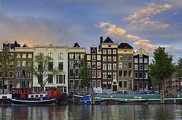 Amstel River, Amsterdam, North Holland, Netherlands, Europe