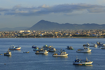 Fishing boats, Port of Manta, Ecuador, South America