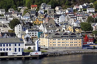 Commercial docks, Alesund City, More og Romsdal County, Norway, Scandinavia, Europe