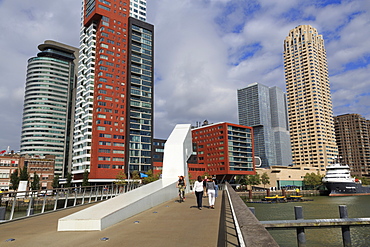 Rijnhaven Bridge, Wilhelminaplein District, Rotterdam, Netherlands, Europe