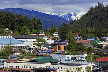 Downtown Wrangel, Alaska, United States of America, North America