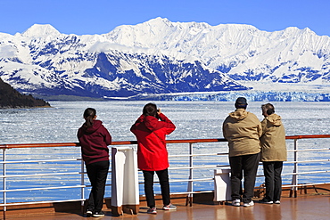 Cruise Ship, Hubbard Glacier, Disenchantment Bay, Alaska, United States of America, North America