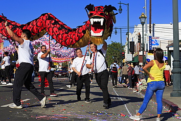 Golden Dragon Parade, Chinatown, Los Angeles, California, United States of America, North America