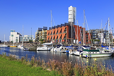 Turning Torso skyscraper, Vasta Hamnen Marina, Malmo, Skane County, Sweden, Scandinavia, Europe