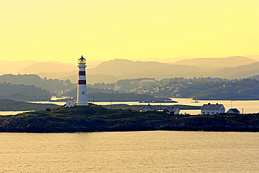 Oksoy Lighthouse, Kristiansand, Agder County, Norway, Scandinavia, Europe