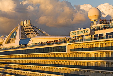 Side of a cruise ship, Port Everglades, Fort Lauderdale, Florida, United States of America, North America