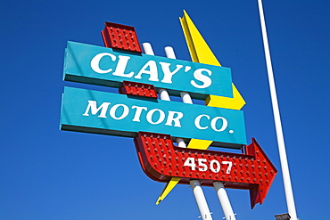 Clay's Motor Company, Historic Route 66, Downtown Tulsa, Oklahoma, United States of America, North America