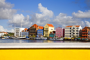 Stores on Handelskade, Punda District, Willemstad, UNESCO World Heritage Site, Curacao, Netherlands Antilles, West Indies, Caribbean, Central America