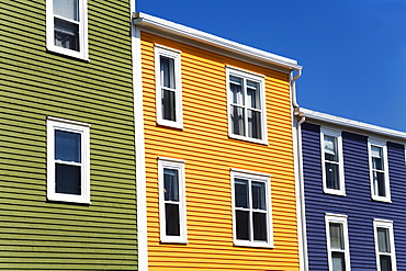 Colourful houses in St. John's City, Newfoundland, Canada, North America