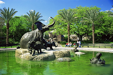 Elephant statues, Zoological Gardens, Audubon Park, New Orleans, Louisiana, United States of America, North America