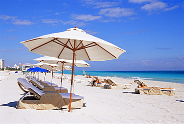 Beach umbrella, South Beach, Miami, Florida, United States of America, North America