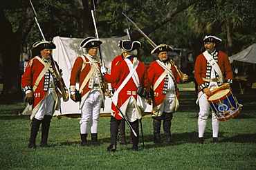 Re-enactors, Castillo de San Marcos National Monument, St. Augustine, Florida, United States of America, North America