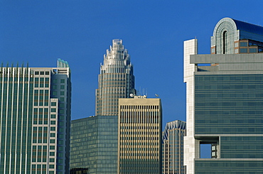 Buildings in Downtown Charlotte, North Carolina, United States of America, North America