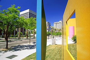 Sculptures outside Tech Museum, San Jose, California, United States of America, North America