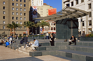 Union Square, after 2003 renovation, Downtown San Francisco, California, United States of America, North America