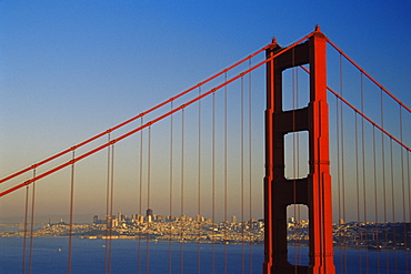 Golden Gate Bridge viewed from Marin Headlands, San Francisco, California, United States of America, North America