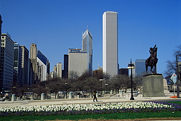 Statue, Grant Park, Chicago, Illinois, United States of America, North America