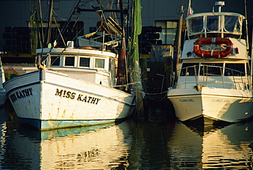 Fishing boats, Galveston Harbor, Texas, United States of America, North America