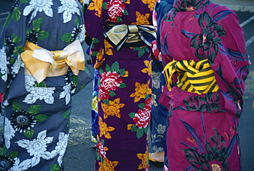 Costume detail, Japanese cultural parade, Honolulu, Oahu island, Hawaii, United States of America, North America