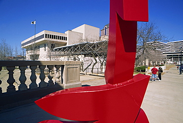 Performing Arts Center and Kilbourn Avenue Bridge sculpture, Milwaukee, Wisconsin, United States of America, North America