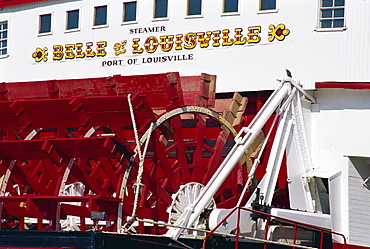 Detail of the Belle of Louisville riverboat, Louisville, Kentucky, United States of America, North America