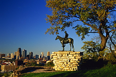 The Scout sculpture, Penn Valley Park, Kansas City, Missouri, United States of America, North America