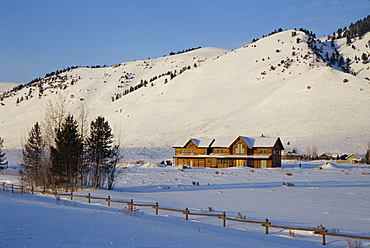 Log House, Jackson Hole, Grand Teton National Park, Wyoming, United States of America, North America