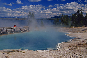 Black Pool, West Thumb Geyser Basin, Yellowstone National Park, UNESCO World Heritage Site, Wyoming, United States of America, North America