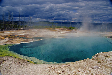 Abyss Pool, West Thumb Geyser Basin, Yellowstone National Park, UNESCO World Heritage Site, Wyoming, United States of America, North America