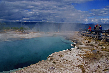 Abyss Pool, West Thumb Geyser Basin, Yellowstone National Park, UNESCO World Heritage Site, Wyoming, United States of America, North America