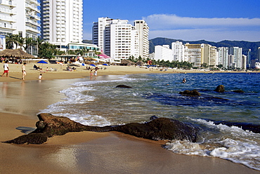 Hotels, El Morro Beach, Acapulco Bay, Guerrero State, Mexico, North America