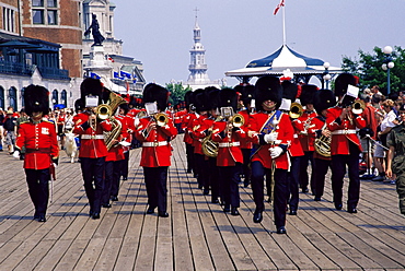 Ceremonial guards, Dufferin Terrace, Quebec City, Quebec state, Canada, North America