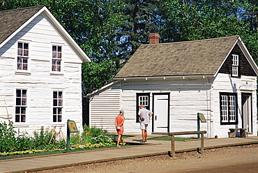 Street scene circa 1885, Fort Edmonton Park, Edmonton, Alberta, Canada, North America