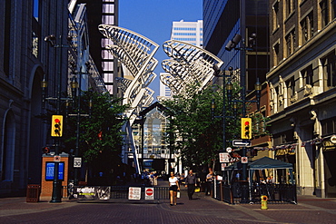 Sculpture on Stephen Avenue Walk, Downtown, Calgary, Alberta, Canada, North America