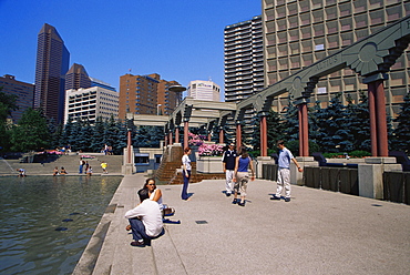 Olympic Plaza, Downtown, Calgary, Alberta, Canada, North America