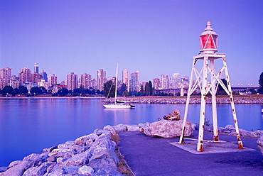 Elsje Point lighthouse, Vanier Park, Vancouver, British Columbia, Canada, North America