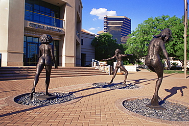 Sculptures outside the Herberger Theater, Phoenix, Arizona, United States of America, North America