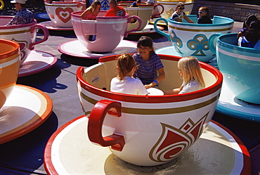 Tea cup ride, Disneyland, Anaheim, Orange County, California, United States of America, North America