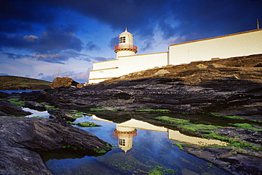 Cromwell Point lighthouse, Valentia Island, County Kerry, Munster, Republic of Ireland, Europe