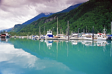 Small boat harbor, Skagway, Alaska, United States of America, North America