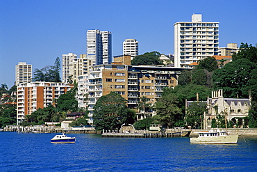 Waterfront homes, Port Jackson, Southside, Sydney, New South Wales, Australia, Pacific