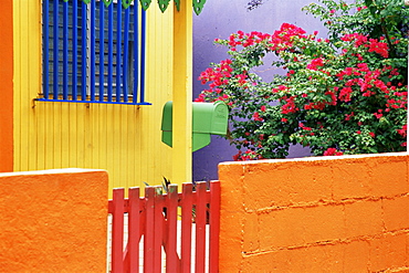 House in Marigot City, St. Martin island, West Indies, Caribbean, Central America