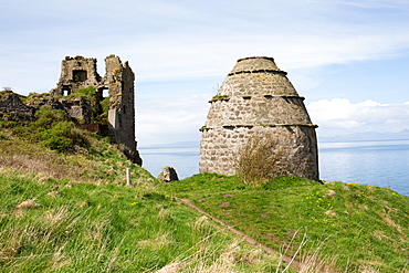 Dovecot and Dunure Castle, Ayrshire, Scotland, United Kingdom, Europe