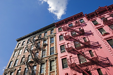 Fire escapes, Soho, Manhattan, New York, United States of America, North America