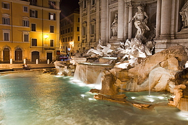 Trevi Fountain at night, Rome, Lazio, Italy, Europe