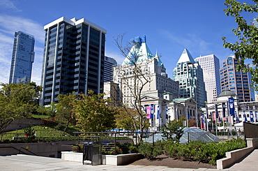 Art Gallery and Ice Rink, Robson Square, Downtown, Vancouver, British Columbia, Canada, North America